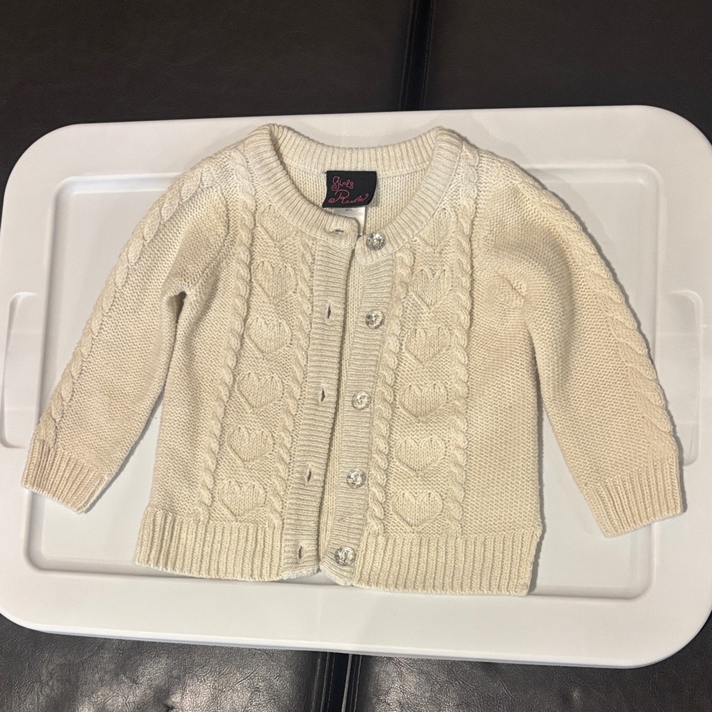 Sparkle thread cream cardigan